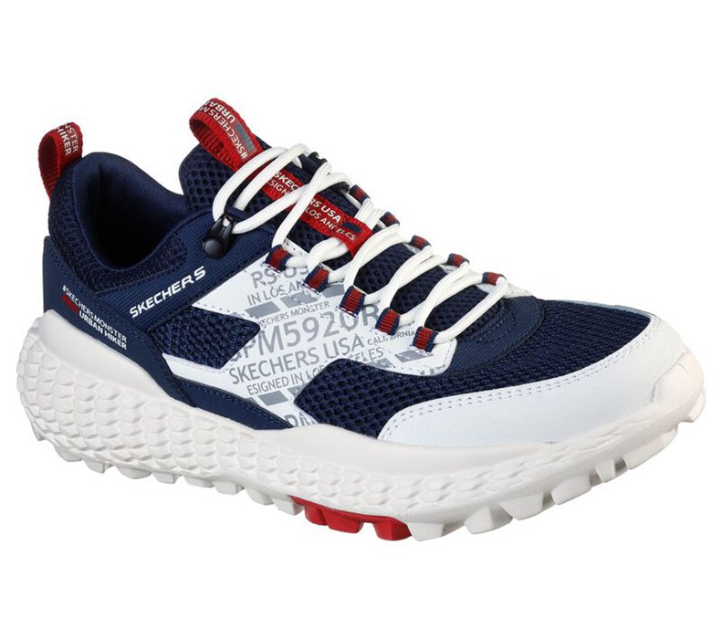 Skechers Monster - Mashton - Mens Sneakers White/Navy [AU-MQ4736]